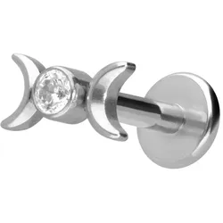 Titan Labret mit Push Fit 2 MONDE + KRISTALL