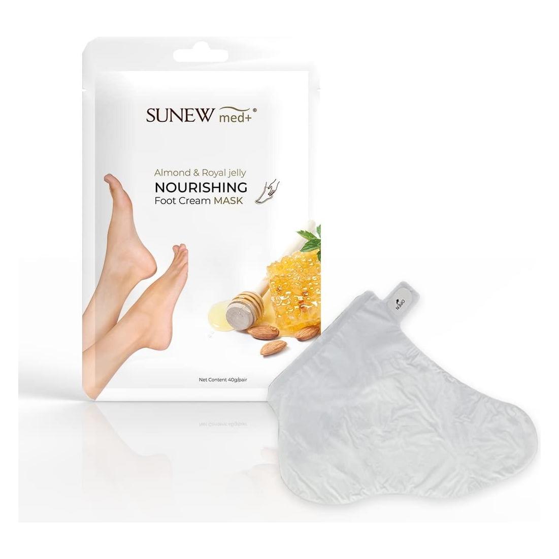 SunewMed+ Sunewmed Nourishing Foot Cream Mask Moisturizing Foot Mask In The Form Of Socks Almond & Royal Jelly (Fussmaske) (5900378737230)