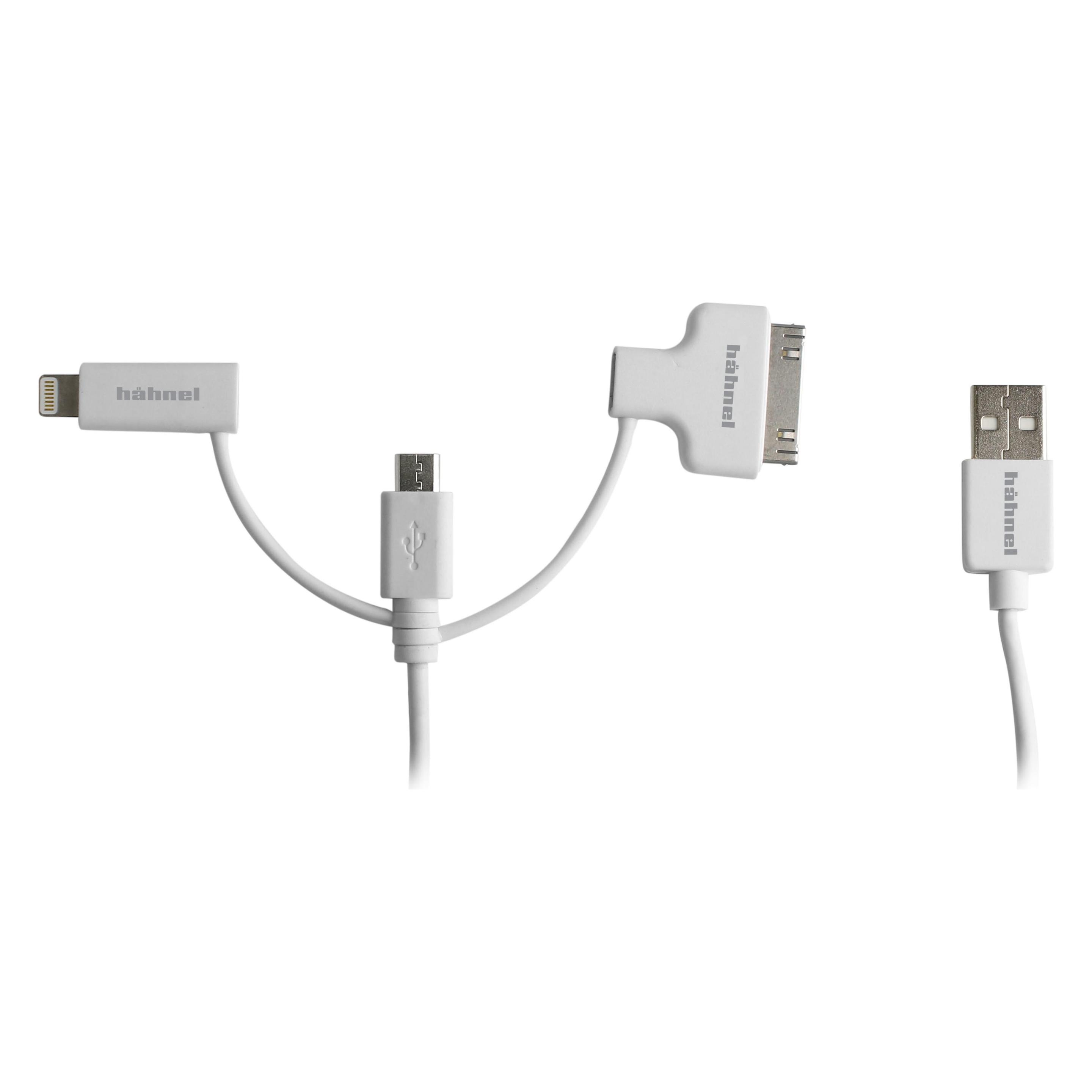 Hähnel 3in1 USB Daten-Ladekabel (1 m, USB 2.0) (1000 6510)