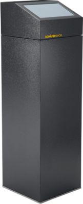 Schäfer Shop Select Wertstoffsammelgerät WSG 85 E, 85 L, verzinktes Stahlblech, pulverbeschichtet, selbstschließend, silber