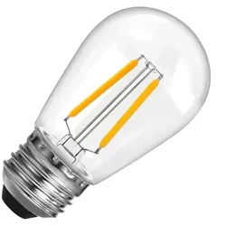 Lighto | LED-Glühfaden | Große Fassung E27 | Klar | Kugellampe | 45mm | 2W | Dimmbar | Geeignet für Lampenschirme