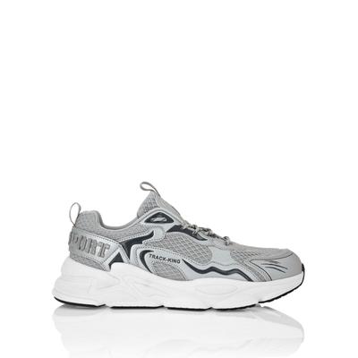 Sneaker PLEIN SPORT "Low-Top-Sneaker", Damen, Gr. 44, Normalschaft, silber (70, silber), Schuhe Sneaker