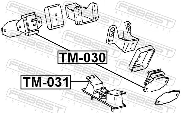 Febest Lagerung, Motor Tm-030 Vorne Für Toyota