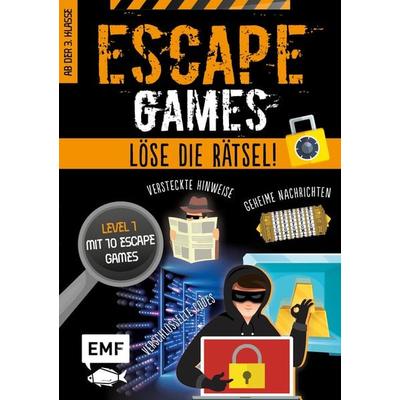 Escape Games Level 1 (orange) – Löse die Rätsel! – 10 Escape Games ab der 3. Klasse, Taschenbuch von Mathieu Quénée, Edition Michael Fischer / EMF