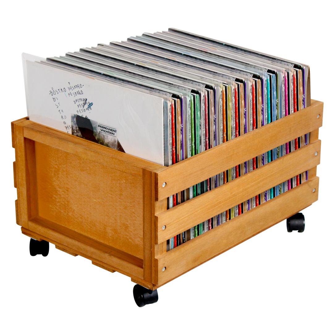 Retro Musique Kiste zur Aufbewahrung von Schallplatten (Platten) (KXRM32)