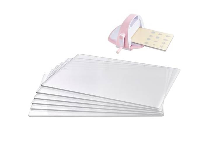 VEVOR Plaques de Découpe\, 6 PCS\, 308x216x3 mm\, Tapis Plastique en Polycarbonate Transparent\, Compatible avec Machine de Découpe et de Gaufrage VEVOR KM-1885\, pour Scrapbooking et Création de Cartes