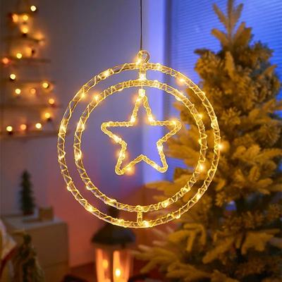 Uplift Treasures LED Christmas Figure Hanging Lights pentagram