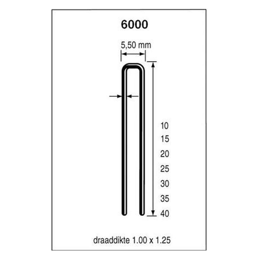 Dutack 5028039 Heftklammern 6000 Serie 30mm Edelstahl 4000 Stück (4000x) (54038408)
