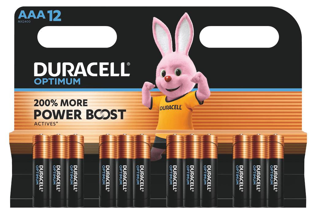 Duracell Optimum AAA Micro Batterijen 12 stuks