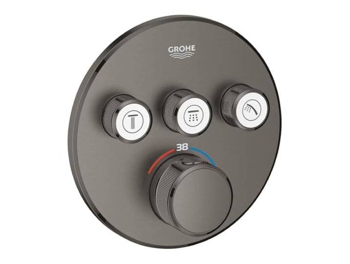 Grohe 29121AL0 Thermostaatmengkraan met 3 afsluitventielen, rond