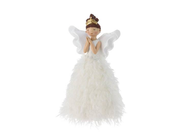 Home Styling Collection Engelsfigur Leuchtend 36 cm, Weiß, 22x36x22 cm, Dekoration, Weihnachtsdekoration