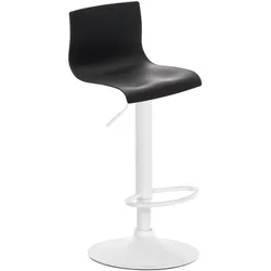 CLP Barhocker Hoover W   Farbe: schwarz, Material Gestell: Metall matt weiss