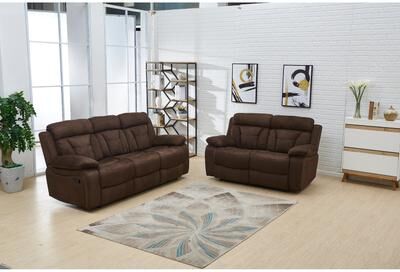 Betsy Furniture 2 Piece Microfiber Reclining Living Room Set, Sofa and Loveseat