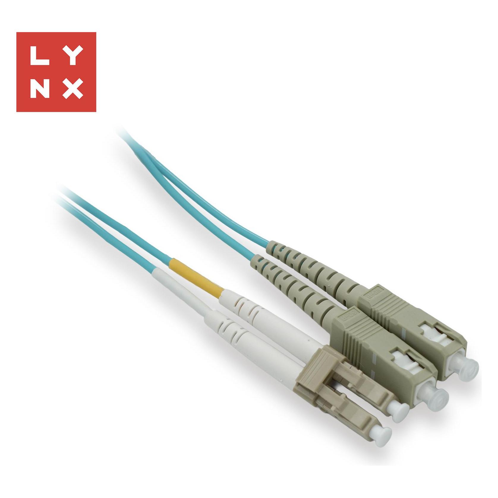 Lynx Cs LYNX duplexní patch kabel MM, OM3, LC/SC, 50/125µm, 0,5m (0.50 m) (LX-DPX-LC/SC-OM3-05)