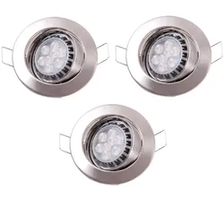 Einbaustrahler rund Einbauleuchten Set Deckenleuchten Einbaulampen schwenkbar, Metall Eisen gebürstet, LED 8W 430Lm, D 8,3 cm, 3er Set Paulmann