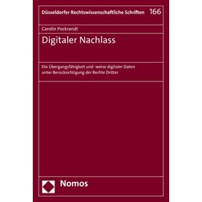 Digitaler Nachlass, Taschenbuch von Carolin Pockrandt, Nomos, 978-3-8487-7687-0