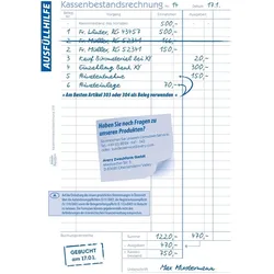 Avery, Formular, Formularbuch Kassenbericht