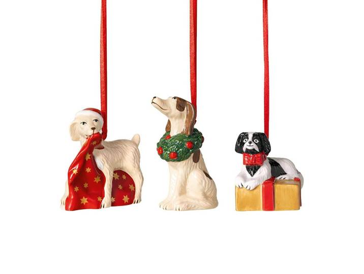 ORNAMENTE HUNDE Nostalgic Ornaments bunt 3-tlg.