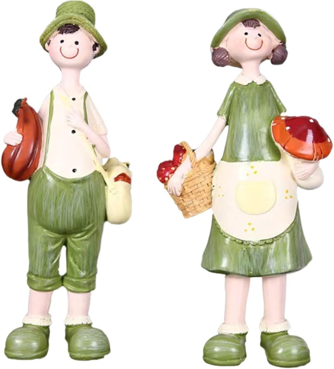 Rustiek decoratief beeld van kunsthars voor op tafel, Hoogte: 22 cm