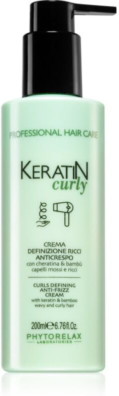 Phytorelax Laboratories Keratin Curly crème pour cheveux bouclés anti-frisottis 200 ml