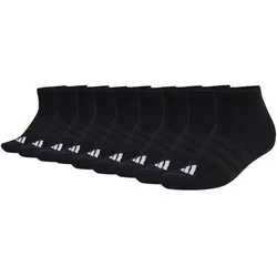 adidas Unisex Sneakersocken, 9er Pack - Cushioned Essentials Low Socks, Logo, gepolstert, einfarbig Schwarz / 46-48