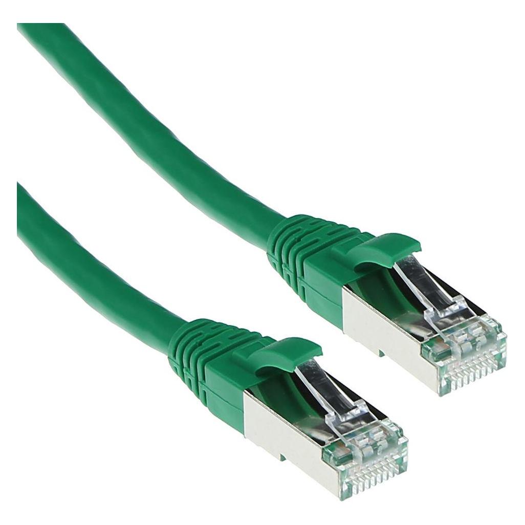 ACT Green 5 meter LSZH SFTP CAT6A patch cable snagless with RJ45 connectors (S/FTP, CAT6a, 5 m) (FB7705)