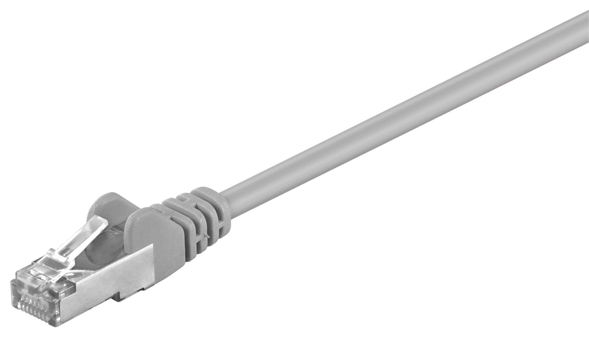 160x Goobay 95546 CAT 5e Netzwerkkabel, SF/UTP, grau, 1,5 m - Kupferummantelter Aluminiumleiter (CCA)