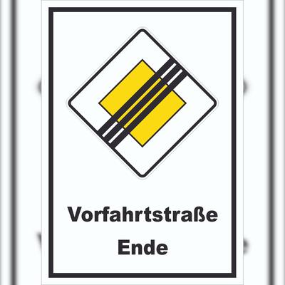 HB-Druck Vorfahrtstraße Ende Schild A5 (148x210mm)