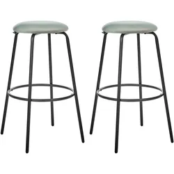 BARHOCKER 2er-Set Samtstoff Mintgrün Morton