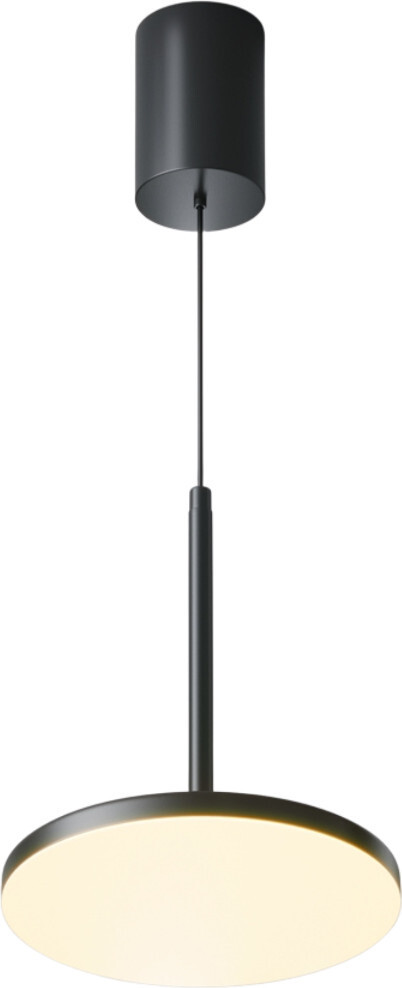 Maytoni Moderne ronde hanglamp met LED-verlichting, zwart, 12W, 3000K warm licht