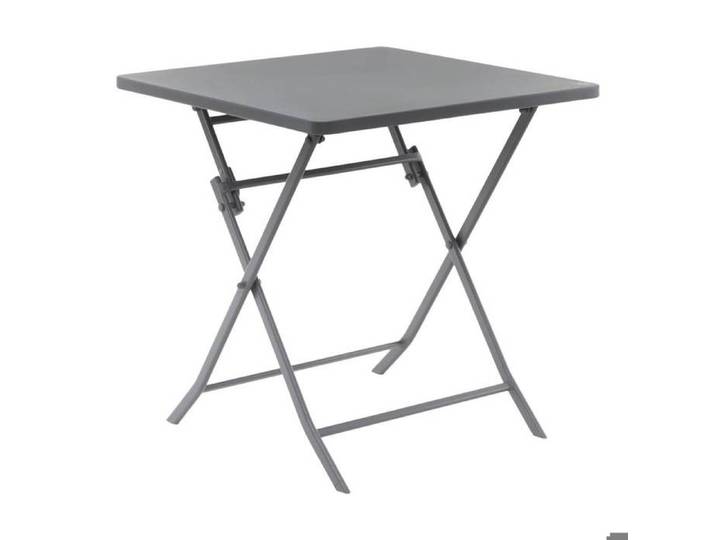 Table de jardin pliante carrée  Greensboro  gris quartz Roland Garros 2 places - Hespéride