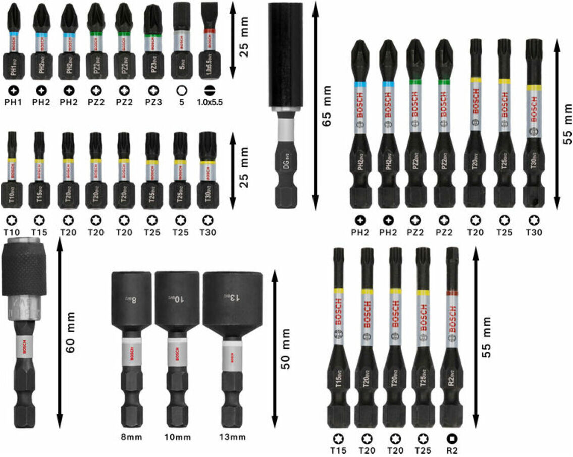 Bosch PRO Impact Schrauberbit Set, 33-tlg. (2608521U76)