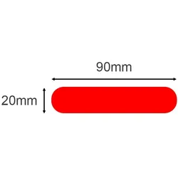 Reflektierende Aufkleber 90x20mm rot - 20Stk