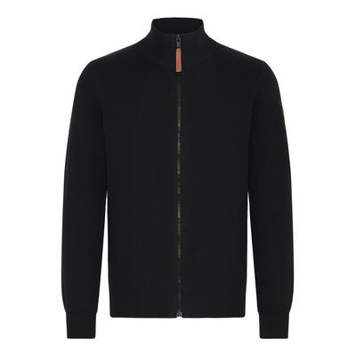 Strickjacke BLEND "Strickjacke BHFindus", Herren, Gr. M, schwarz, Obermaterial: 70% Baumwolle CO recyc.. 30% Polyester Pol. recyc.., Strickjacken Strickjacke