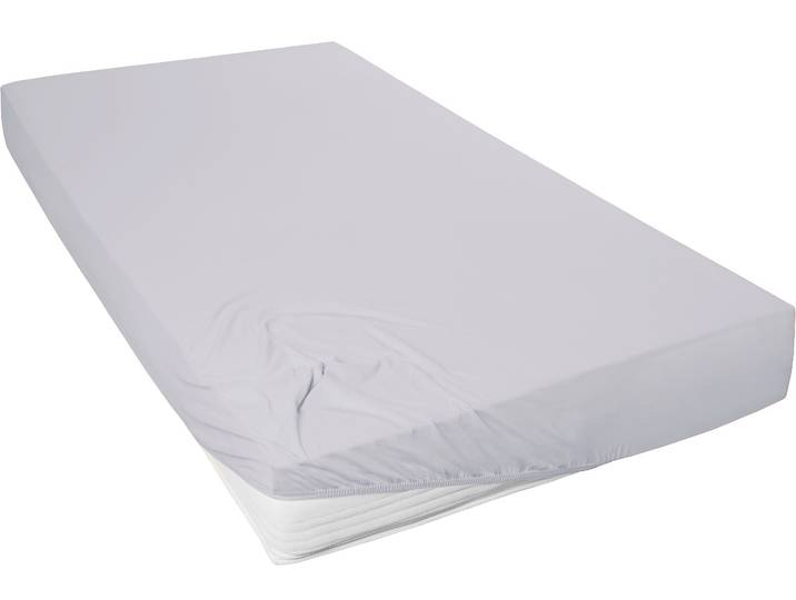 Bettlaken PRIMERA HANS der Frische , grau (granit), B:100cm L:200cm, Baumwoll-Jersey, Obermaterial: 100% Baumwolle, Bettlaken, Bettlaken, hygienefinish, saugt Mikroben wie Pilze und Schimmel auf