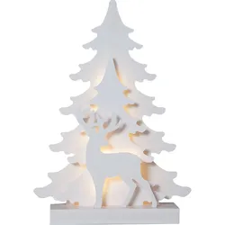 LED Leuchtdeko Tannenbaum Holz Weihnachtsdekoration Advent X-Mas Deko weiß, kaltweiß, LxH 29 x 41 cm