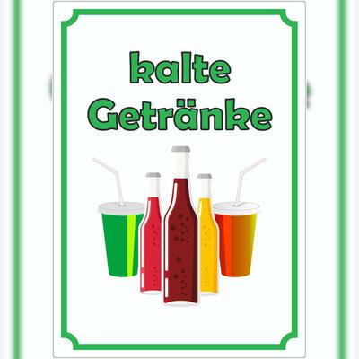 HB-Druck kalte Getränke Aufkleber Hochkant A0 (841x1189mm)