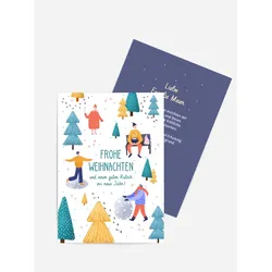 Weihnachtskarten selbst gestalten mit Spruch und Fotos im Onlinedesigner bei Meine-Kartenmanufaktur.de