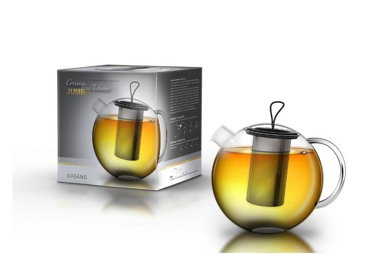 Teekanne CREANO 44317 l, Transparent , transparent, 1,5 l, Glas, Kannen, Teekanne