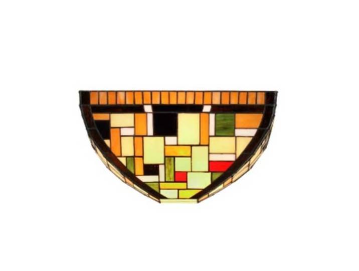 Artistar Tiffany Wandlampe MOSAICA, dimmbar, Multicolour, für Wohn- / Esszimmer, Glas, Tiffany, Wandleuchte, Wandlampe Innen
