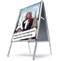 INDOOR A1 Kundenstopper A1 beidseitig Plakatständer Werbeaufsteller Kundenstopper A1