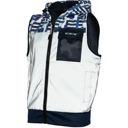 Wowow, Jungen, Velojacke, Reflex-Kinderweste Yoho Blue Fr Gr. S (S), Silber, Blau, S