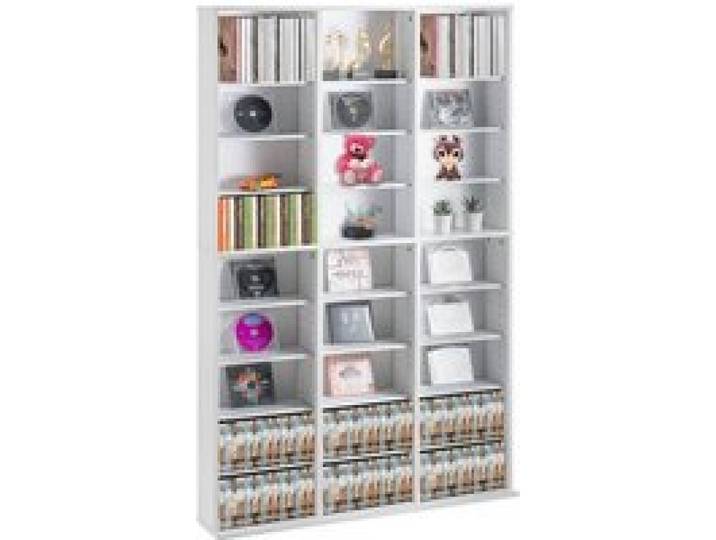 VEVOR Medienaufbewahrungsschrank, 9-lagiges DVD-Regal für bis zu 756 CDs, verstellbare CD-Regale mit 27 Fächern, schützt und organisiert Musik-, Film-, Videospiel- oder Erinnerungssammlungen, weiß