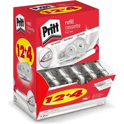 Pritt, Korrekturmittel, Nachfüllpatrone Korrekturroller Verwendung für Produkt: Korrekturroller Abmessungen: 4,2 mm x 12 m (