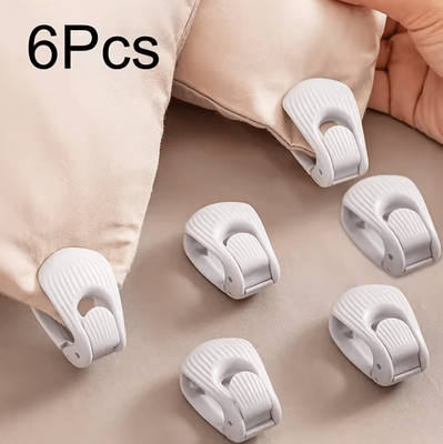 Inspire Curations 6Pcs Anti Slip Duvet Cover Clips And Quilt Fasteners grey 6pcs