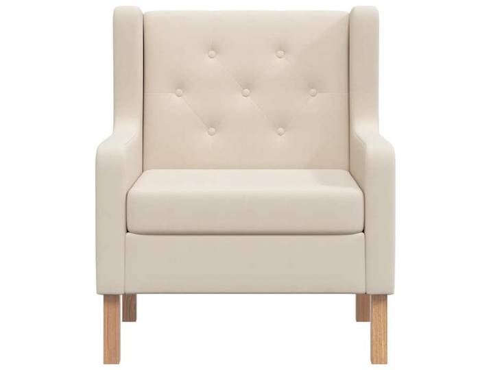Fauteuil/Chaise - HAOSHOP - Fauteuil blanc crème tissu&01_499