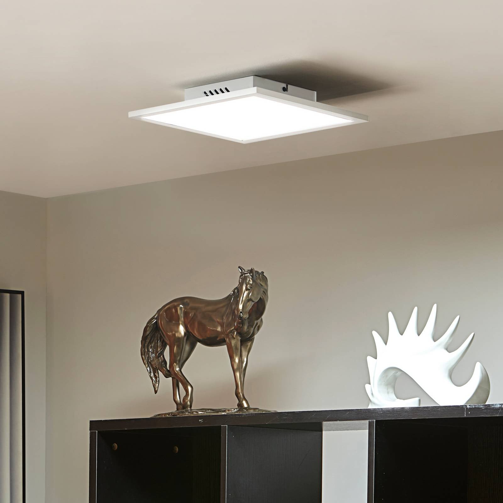 Lindby Modern LED Plafondlamp Lamin, Dimbaar, Wit/Opaal