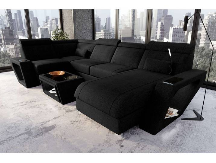 Wohnlandschaft Catania U Form Stoffsofa