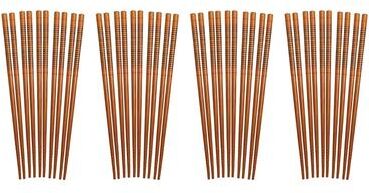 Helen's Asian Kitchen Silk Wrapped Bamboo Chopsticks, 20-Pair