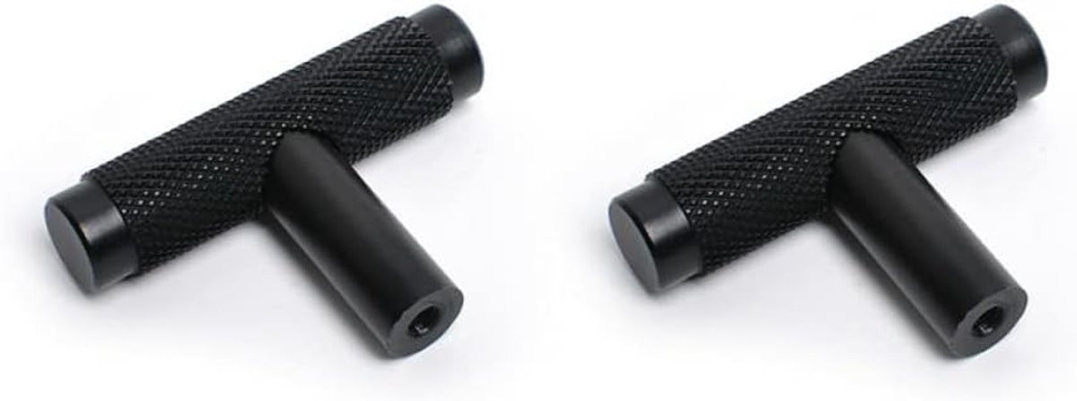 Zwarte aluminium ladekast knop voor keuken en meubels, 50mm lengte
